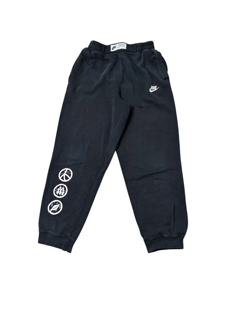 Nike | Black Graphic Logo Joggers for Kids Big Boys Size XL